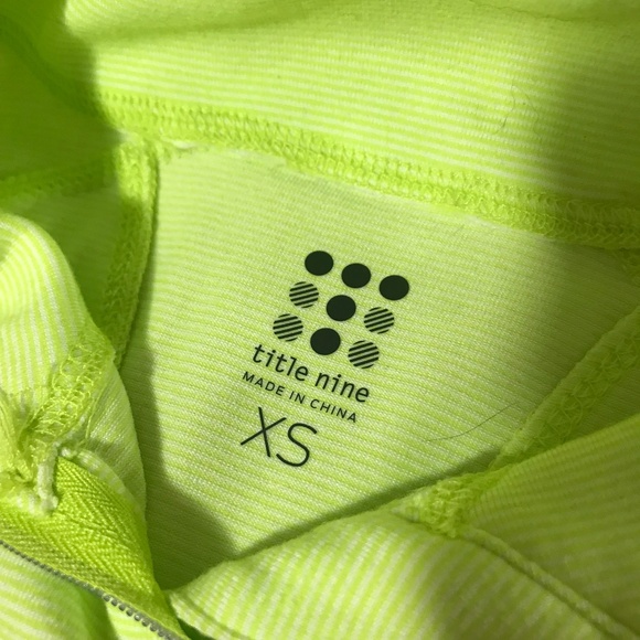 Title Nine Neon Green Switzer 1/4 Zip Up Top - Picture 5 of 8